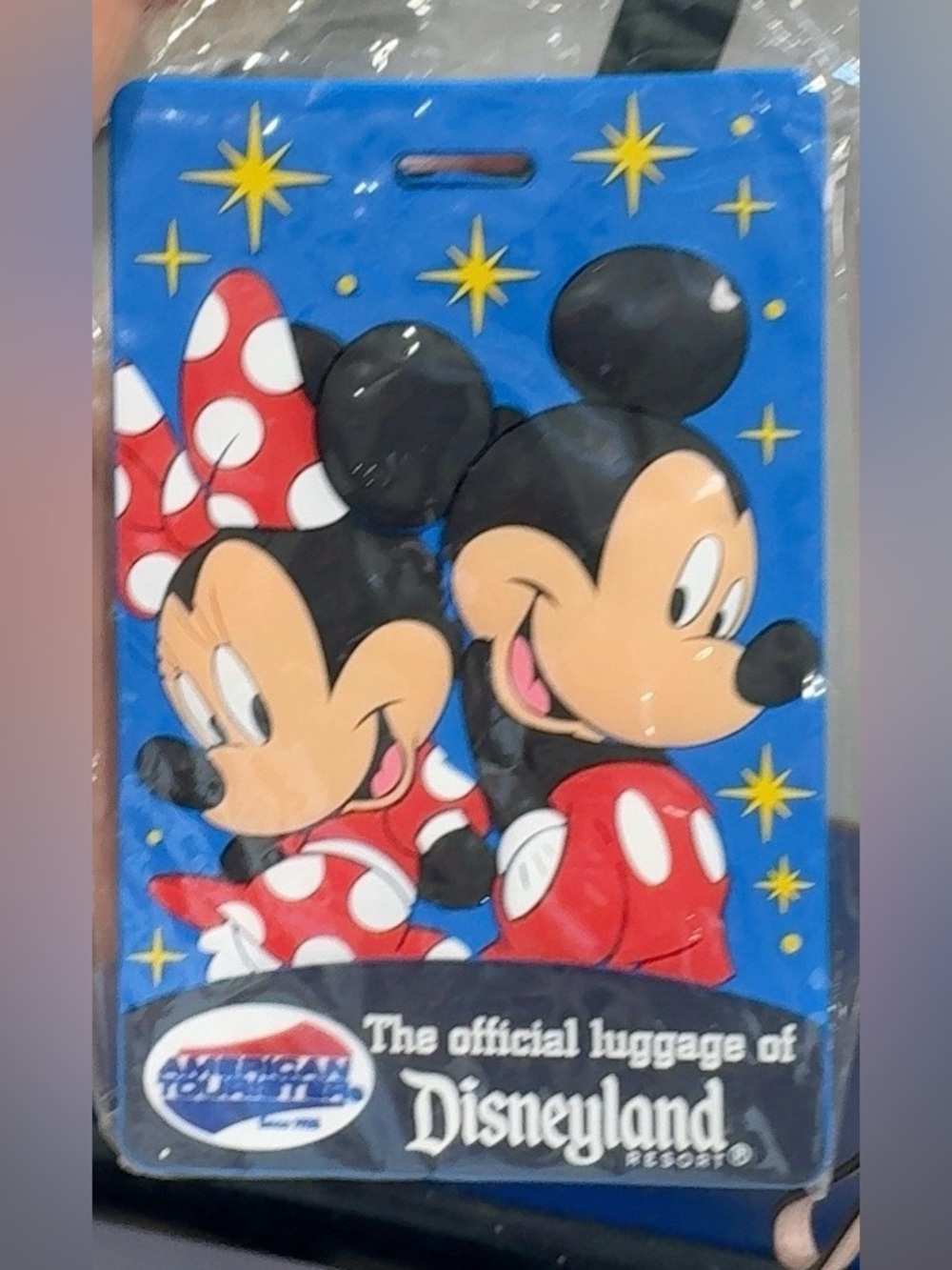 Resort American Tourister Mickey & Minnie Luggage Tag New